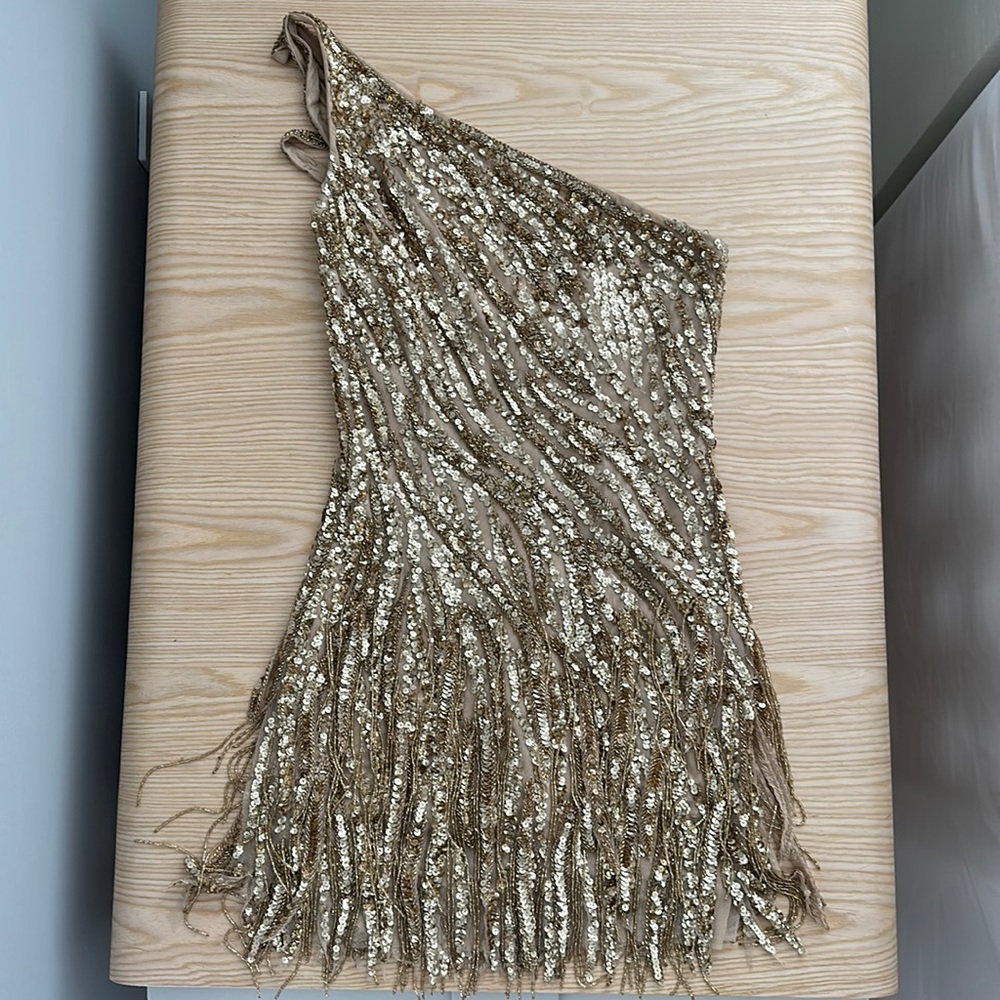Sherri Hill Sequined Mini Dress